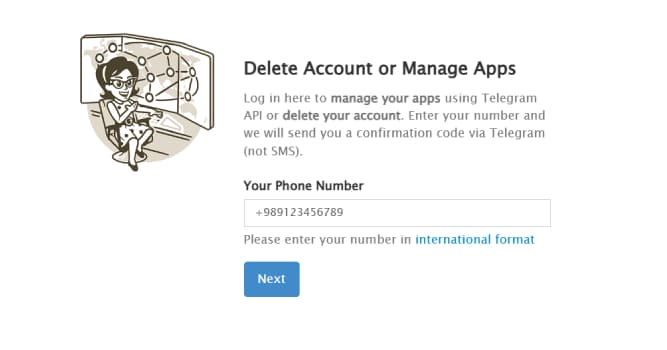 سریعترین روش حذف اکانت تلگرام