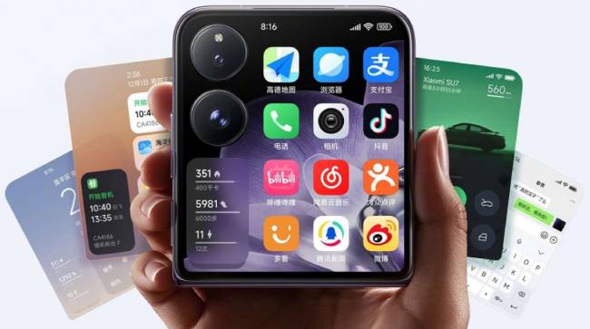 رابط کاربری  گوشی تاشوی میکس فلیپ شیائومی