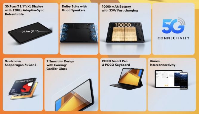 مشخصات تبلت Poco Pad 5G
