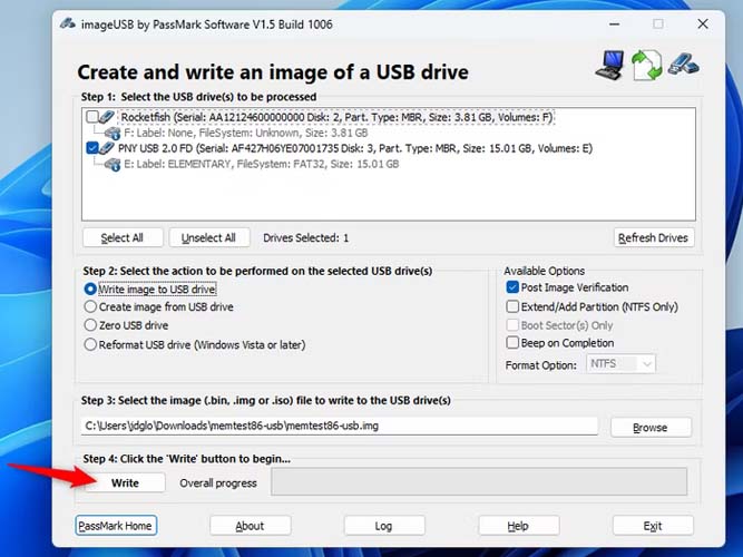 مراحل انجام تست رم با ابزار Memtest86