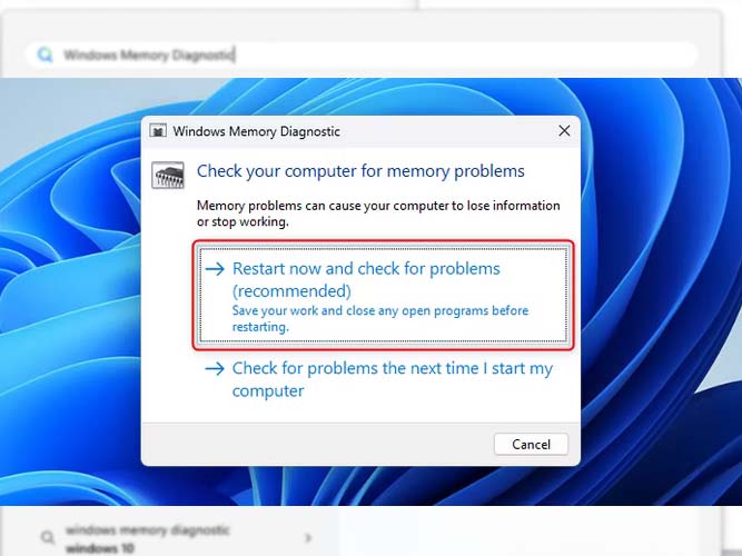 تست RAM رایانه با ابزار Memory Diagnostic ویندوز