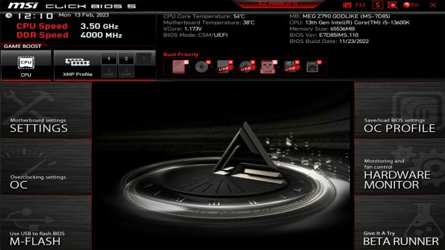 تصاویر رابط بایوس Click BIOS X