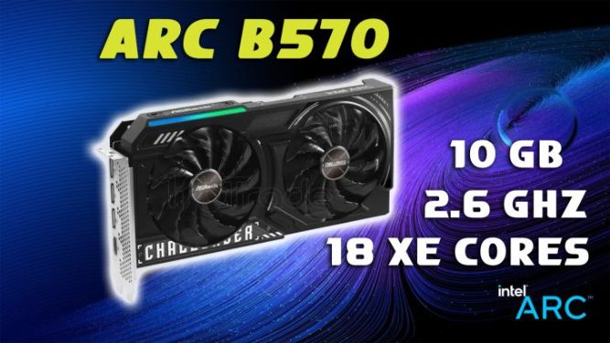 مشخصات کارت گرافیک Arc B570 اینتل