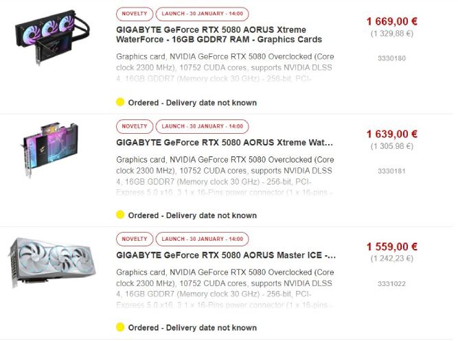قیمت‌های سرسام آور کارت‌ گرافیک‌ RTX 5080