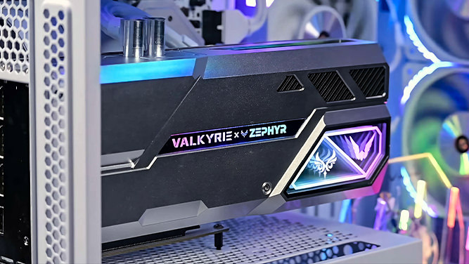 کارت گرافیک Valkyrie RTX 4080 از برند Zephyr که خنک‌کننده مایع AIO به همراه دارد