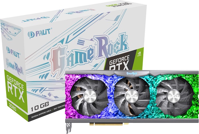 کارت گرافیک RTX 3080 از خانواده GameRock برند Palit