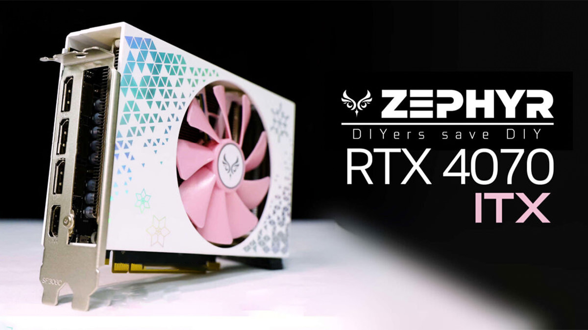 کارت گرافیک کوچک و جمع‌وجور RTX 4070 ITX Sakura Blizzard
