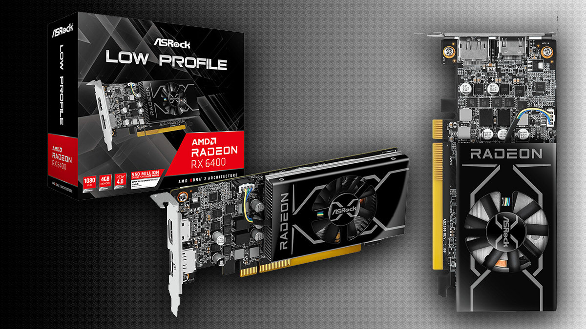 کارت گرافیک Radeon RX 6400 Low Profile ازراک برای کیسهای کوچک