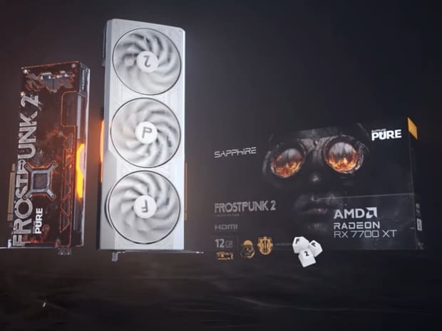 کارت گرافیک Pure Radeon RX 7700 XT Frostpunk 2 Edition