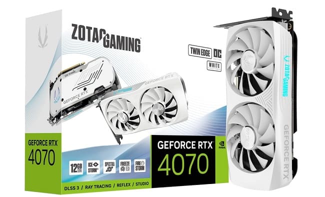کارت گرافیک RTX 4070 با تراشه GDDR6 از برند Zotac