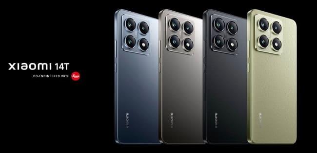 رنگ‌های مختلف گوشی‌های سری Xiaomi 14T