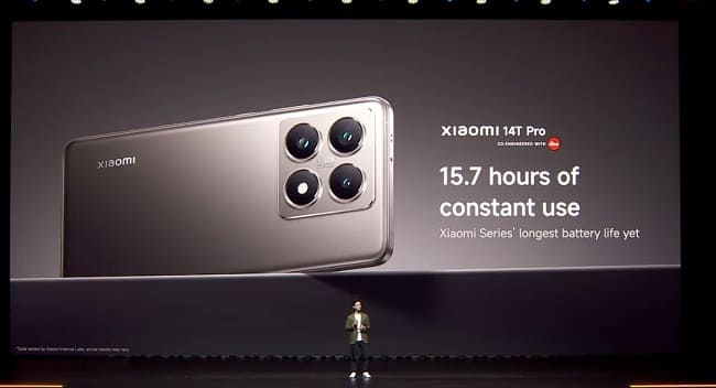 باتری 5000 میلی‌آمپر ساعتی در گوشی‌های سری Xiaomi 14T