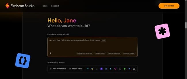 گوگل Firebase Studio