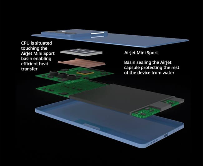AirJet Mini Sport با ایزوله کردن بقیه بخشهای گوشی از ورود آب و گرد و غبار به آن جلوگیری می کند
