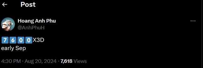 تاریخ عرضه 7600x3d افشا شد