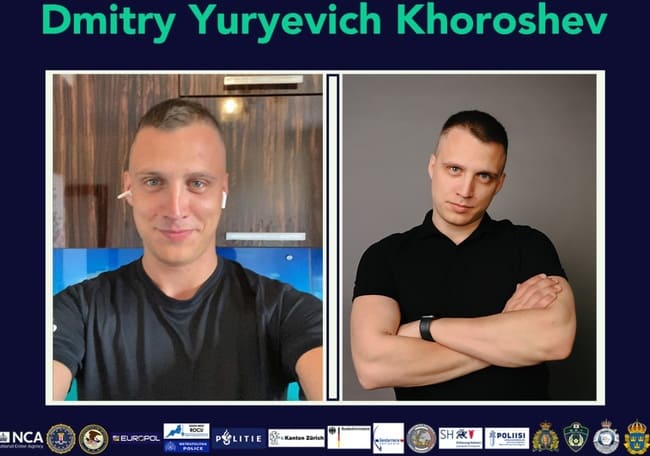 چهره لو رفته از Dmitry Khoroshev که به دستگیری او منتهی شد