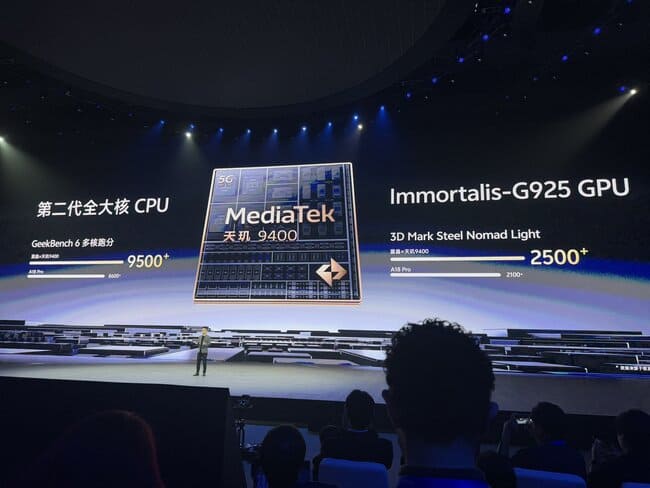 نتایج بنچمارک CPU و GPU دایمنسیتی 9400 به ادعای mediatek