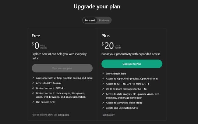 خرید اشتراک ChatGPT plus