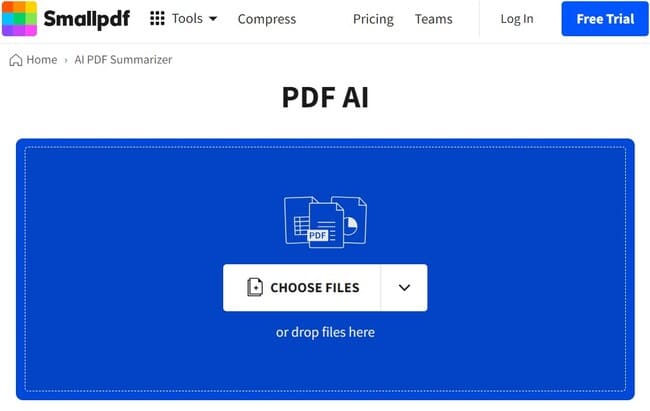 SmallPDF ابزاری رایگان برای خلاصه‌سازی متن با AI است