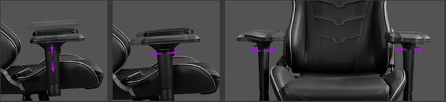 امکان تنظیم دسته صندلی در ۴ جهت در صندلی MSI MAG CH120 I