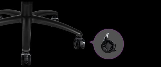 قابلیت قفل چرخ صندلی برای جلوگیری از سر خوردن آن