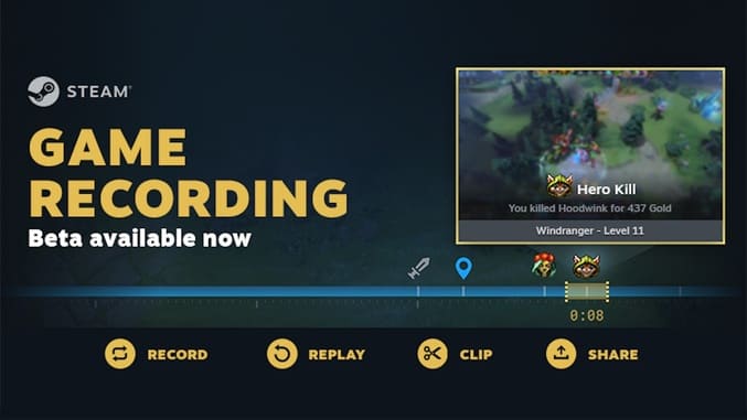 قابلیت game recording استیم منتشراز حالت بتا خارج شد
