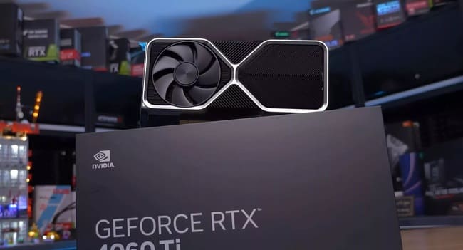 کارت گرافیک RTX 4060ti روی جعبه اش