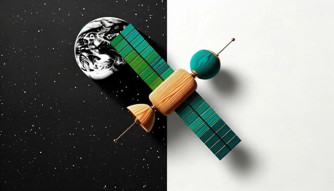 ماهواره چوبی لینگوست به در راه فضا