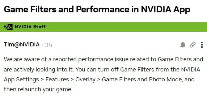 بیانیه انویدیا درباره مشکلات Nvidia App