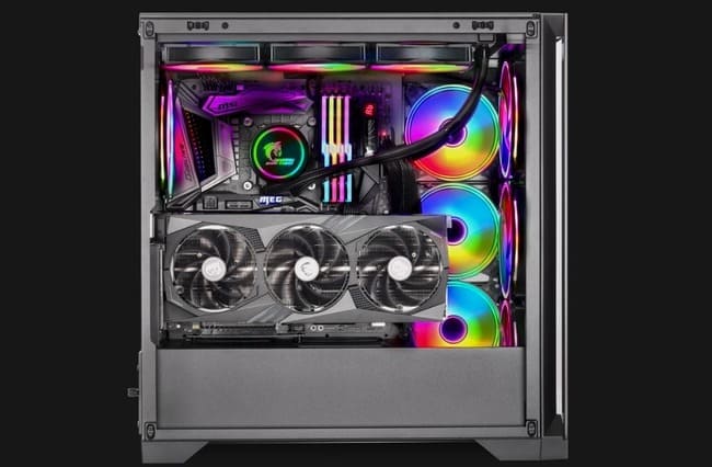 خنک کننده Glacier ECO 360 نصب شده روی کیس GRIFFING G9