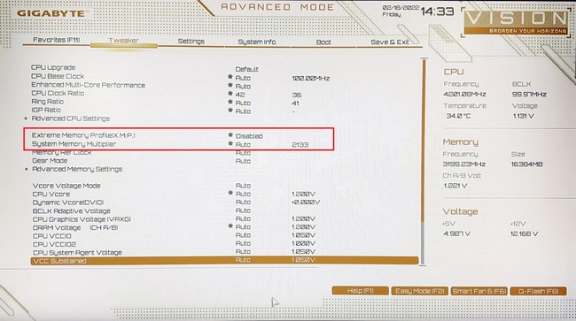 فعال سازی XMP در مادربرد اینتل