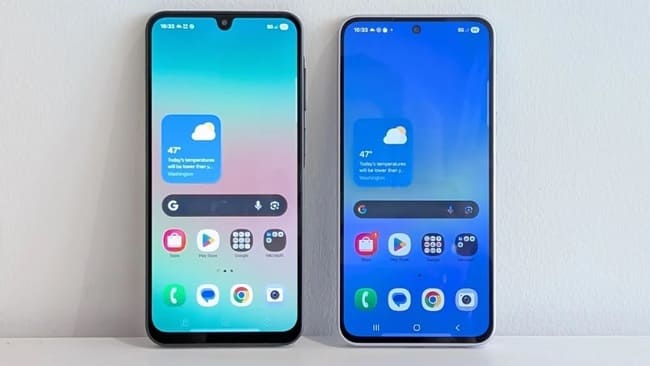 مقایسه نرم‌افزار Galaxy A36 و A26