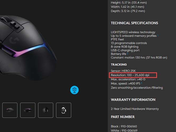 نرم‌افزار محاسبه DPI
