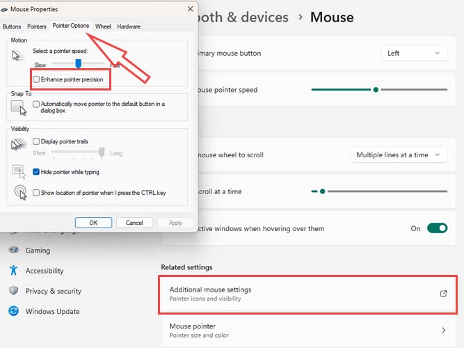 روش‌های اندازه‌گیری دقت ماوس