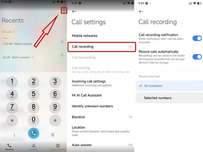 آموزش ضبط تماس در شیائومی