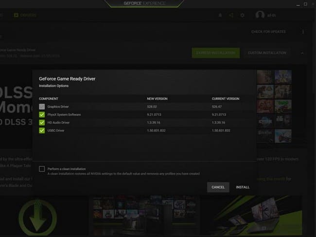 بروزرسانی درایورهای Nvidia