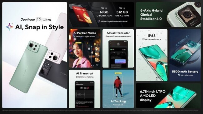 امکانات گوشی Zenfone 12 Ultra