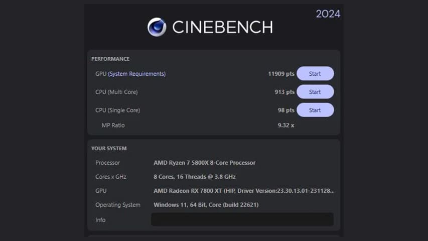 تست سلامت پردازنده با cinebench