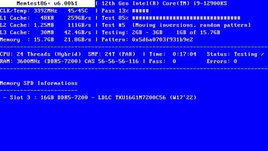 روش‌ تست سلامت RAM با memtest