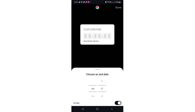 استیکر شمارنده در اینستاگرام