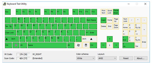  نرم افزار  تست کیبورد با keyboared test utility