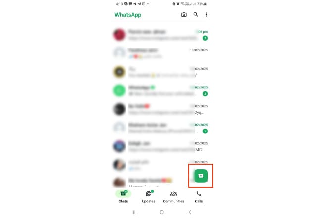 نحوه سیو مسیج واتساپ