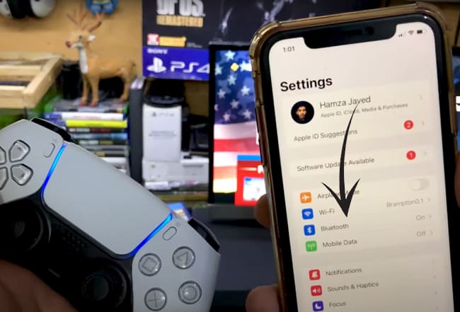 روشن کردن اتصال بلوتوث و اتصال گوشی به دسته PS5
