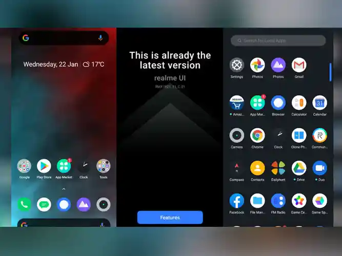 رابط کاربری Realme UI و OxygenOS
