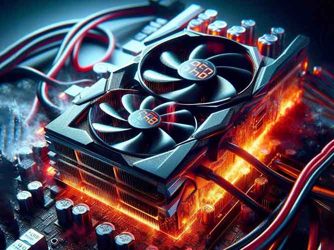 کارت گرافیک داغ شده