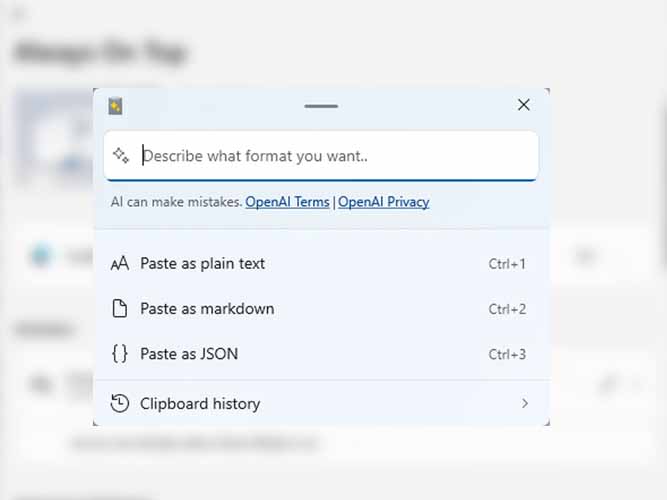 ابزار Advanced Paste پاورتویز ویندوز
