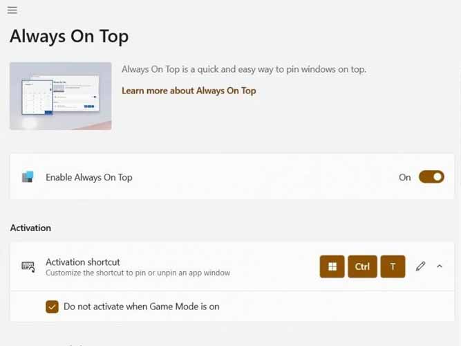 ابزار Always On Top پاورتویز ویندوز
