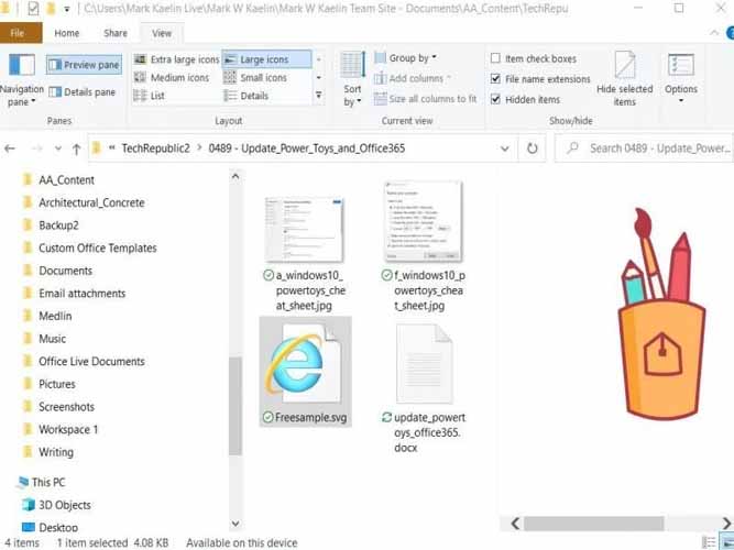 ابزار Preview Pane پاورتویز ویندوز