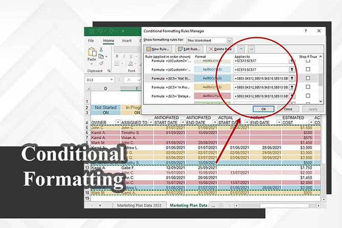 گزارش‌دهی مالی در Excel