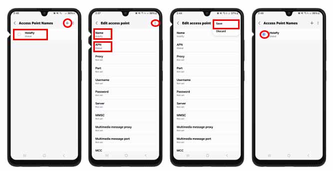  مرحله دوم تنظیم apn ایرانسل در سامسونگ